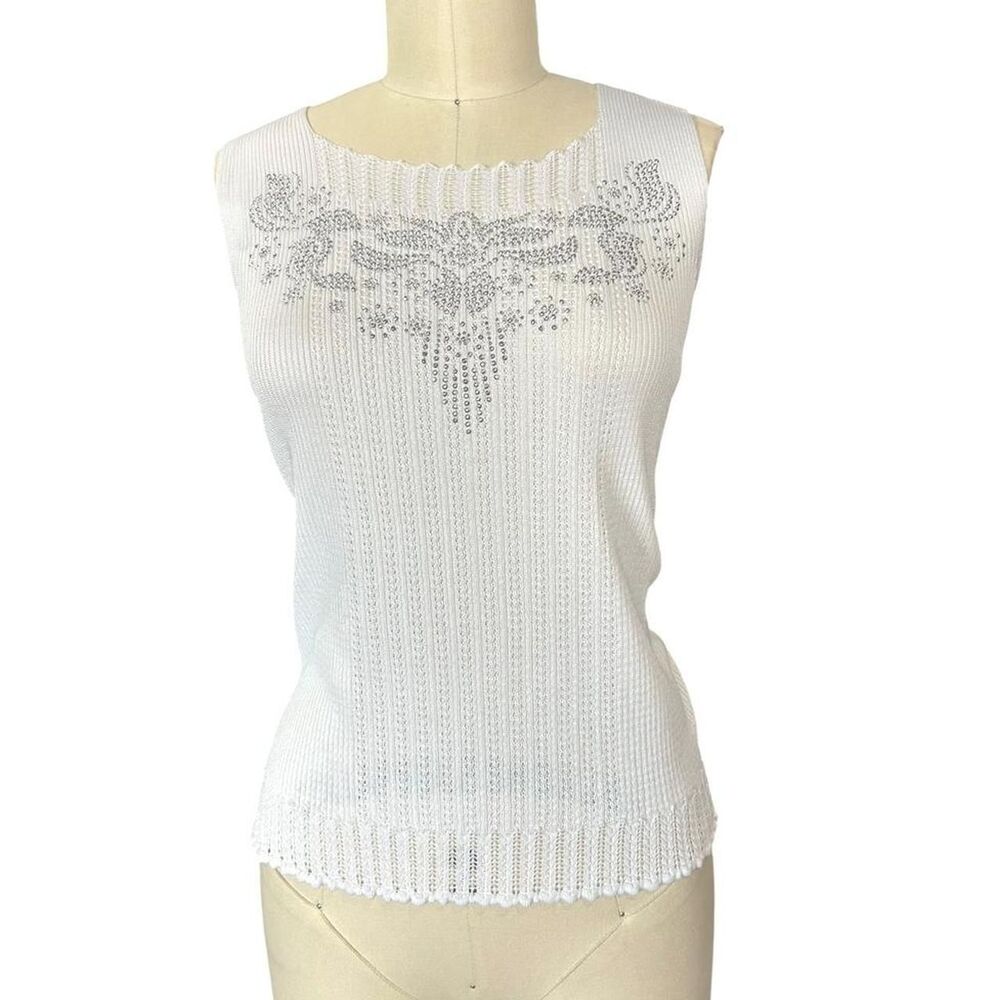 Unbranded Women's White and Silver Vest